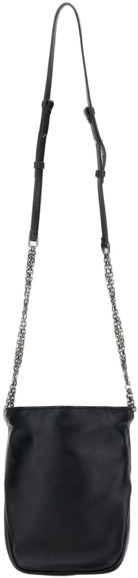 Roger Vivier Soft Leather Shoulder Bag With Silver Embellishment Zwart