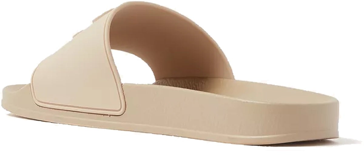 Palm Angels Monogram Pool Slides Beige