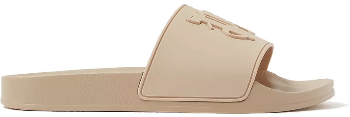 Palm Angels Monogram Pool Slides Beige