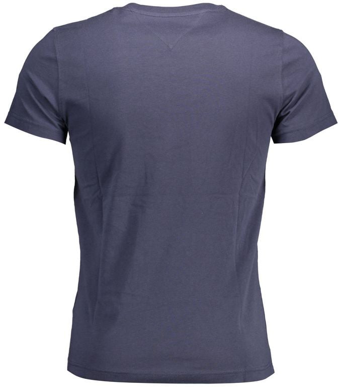 Tommy Hilfiger Blue Organic Cotton Men T-Shirt Blauw