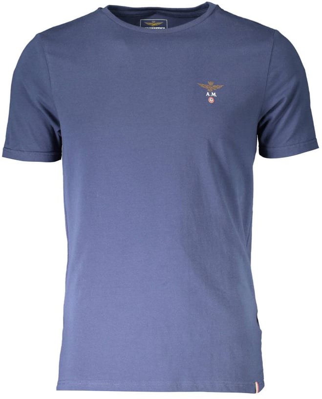 Aeronautica Militare Blu Cotton Men T-Shirt Blauw