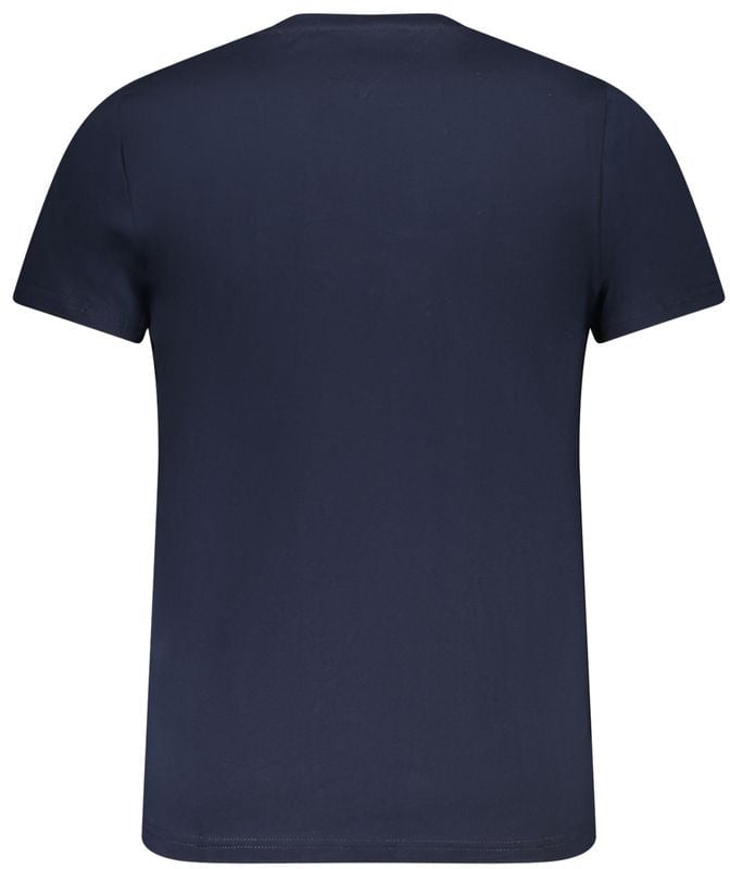 Tommy Hilfiger Blue Cotton Men T-Shirt Blauw