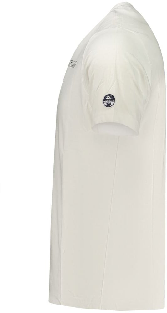 North Sails White Cotton Men T-Shirt Wit