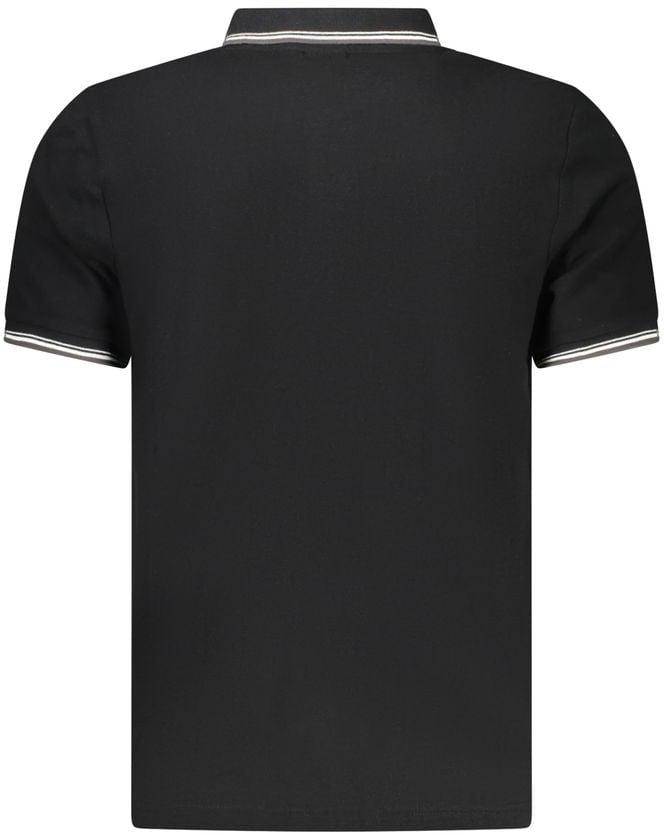 North Sails Black Cotton Men Polo Zwart