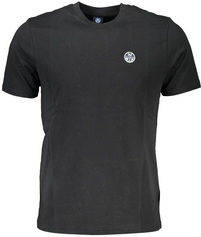 North Sails Black Cotton Men T-Shirt Zwart