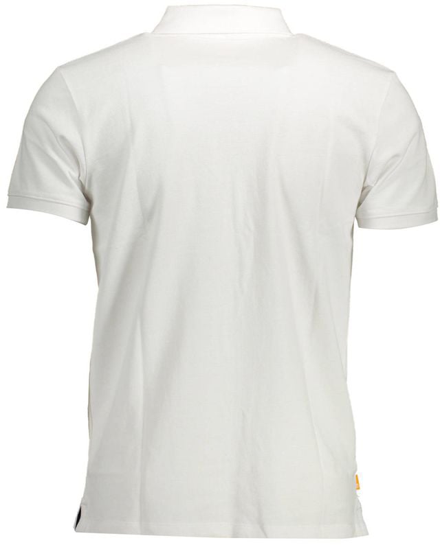 Timberland White Cotton Men Polo Shirt Wit