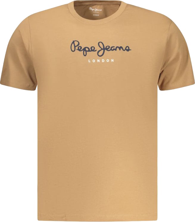 Pepe Jeans Marrone Cotton Men T-Shirt Bruin