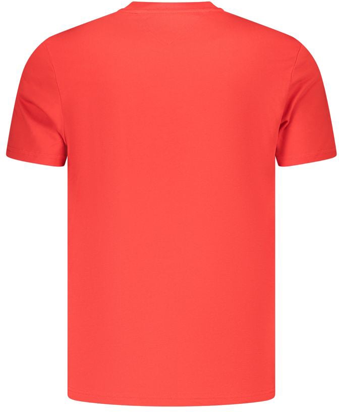 Tommy Hilfiger Red Cotton Mens T-Shirt Rood