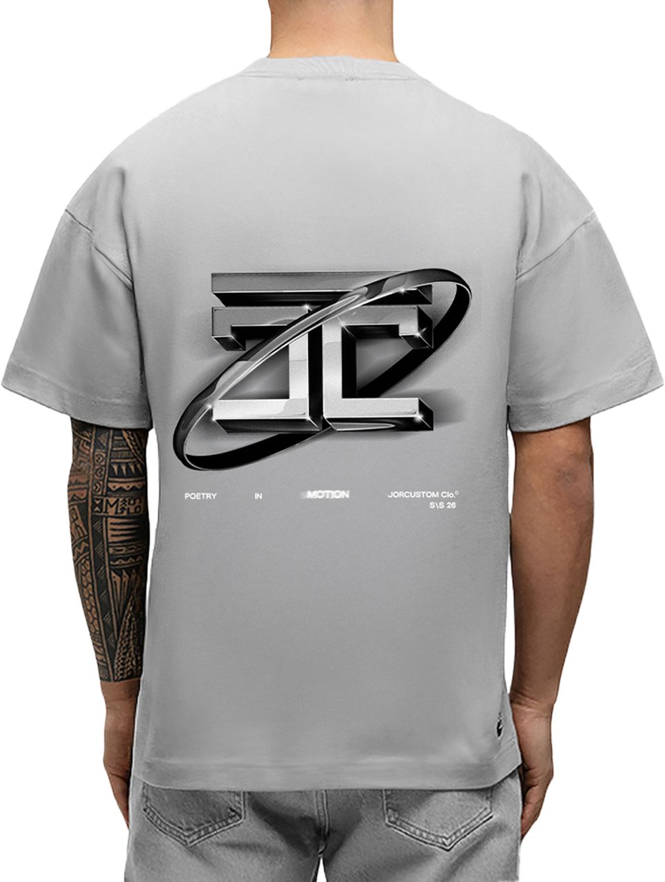 JORCUSTOM PoetryInMotion Loose Fit Light Grey Grijs