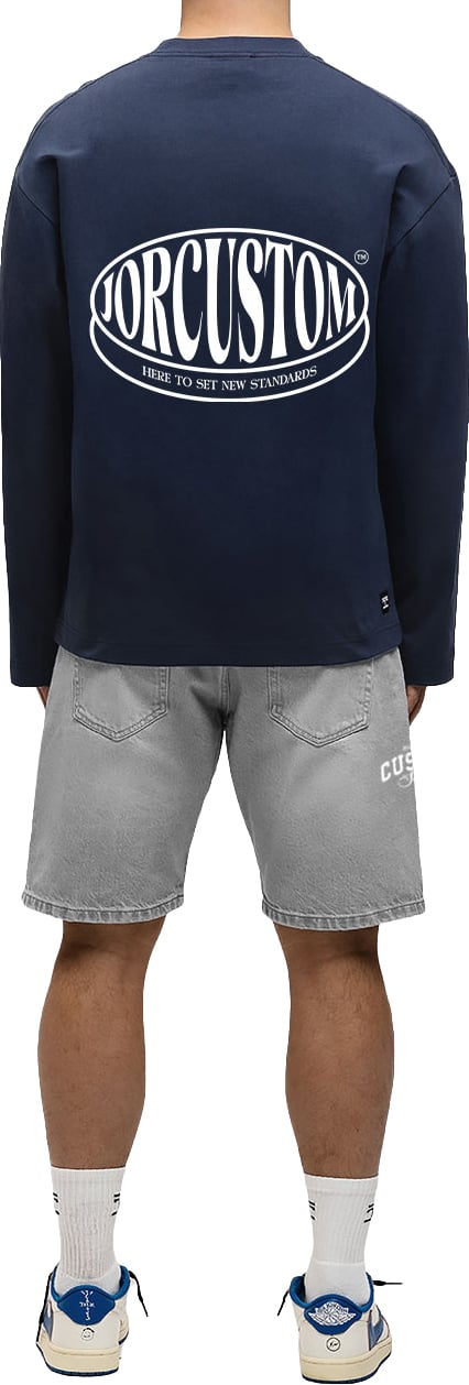 JORCUSTOM Stretched Longsleeve Midhnight Blue Blauw