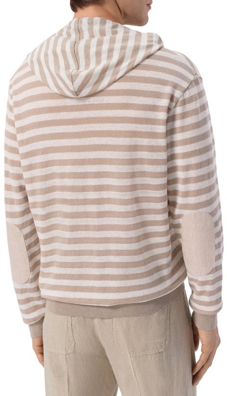 Paul & Shark Linnen hoodie Beige
