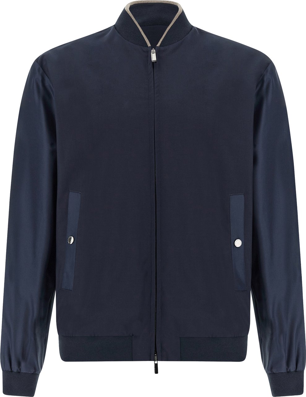 Paul & Shark Hybrid bomber in wool and silk Blauw