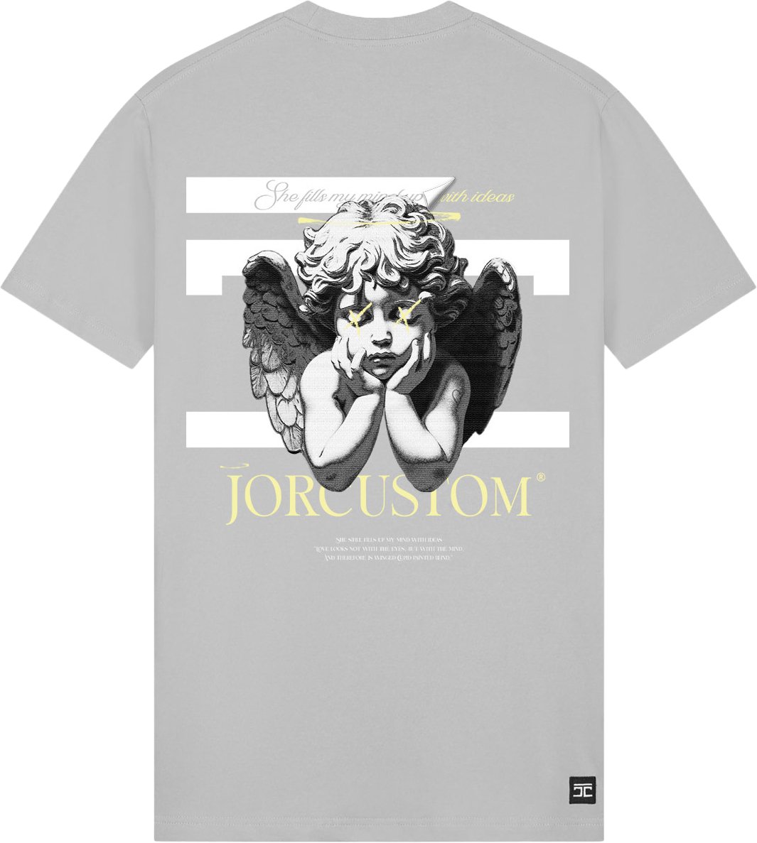 JORCUSTOM Angel2 0 Slim Fit T-Shirt lightgrey Grijs