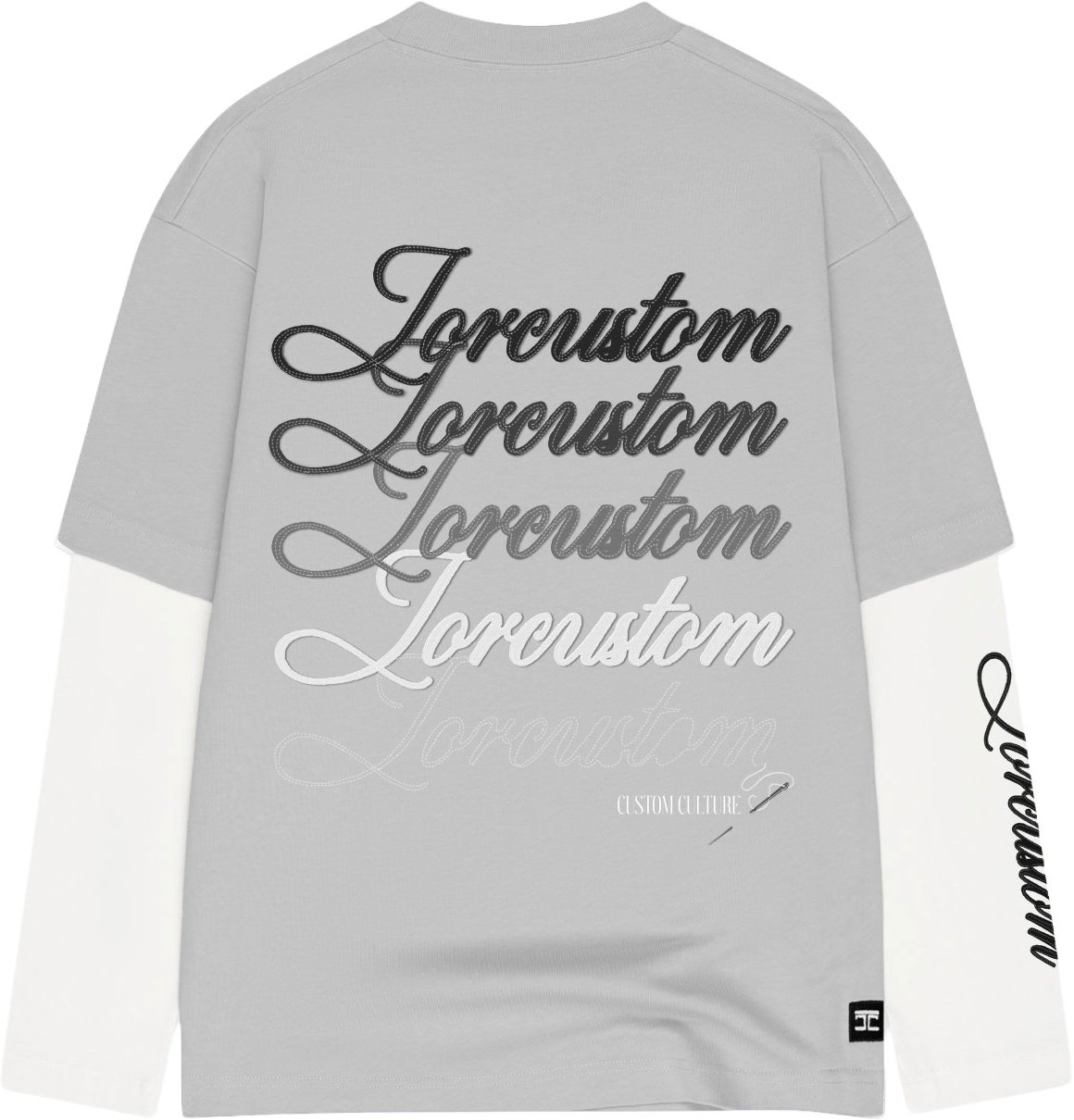 JORCUSTOM Stitched Double Layered Longsleeve Grijs