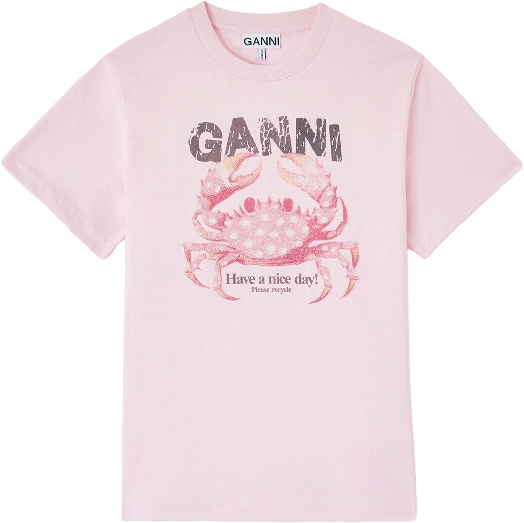 Ganni t-shirt roze Roze