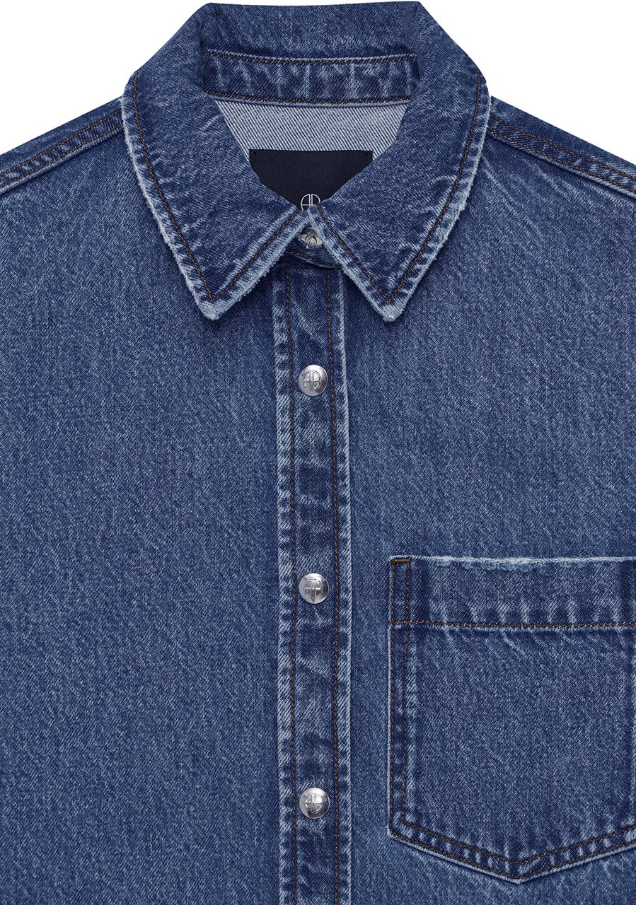 Anine Bing jurk jeans Mary Blauw