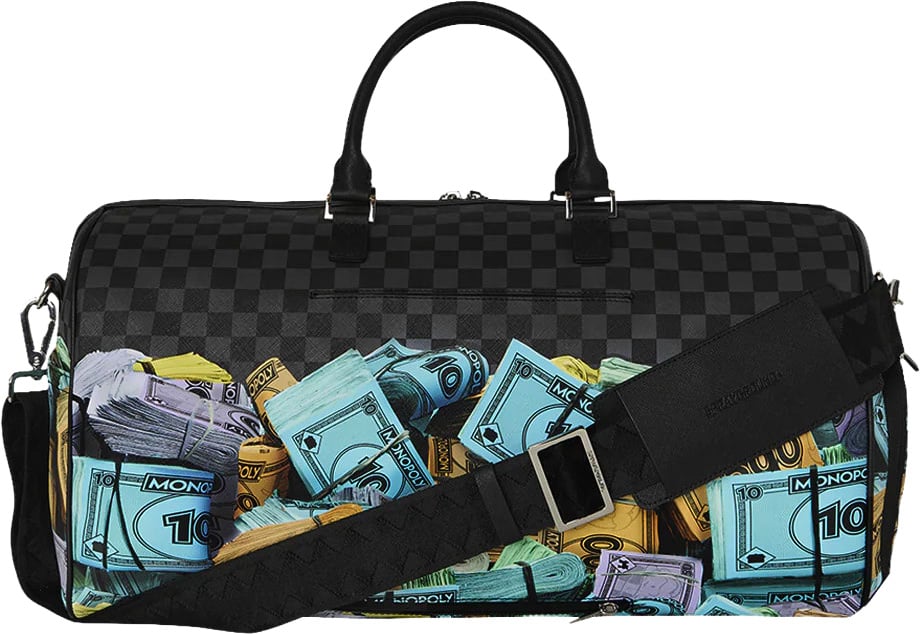 Sprayground Monopoly Money Stacks Duffle Bag Zwart