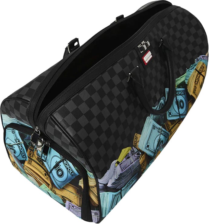 Sprayground Monopoly Money Stacks Duffle Bag Zwart