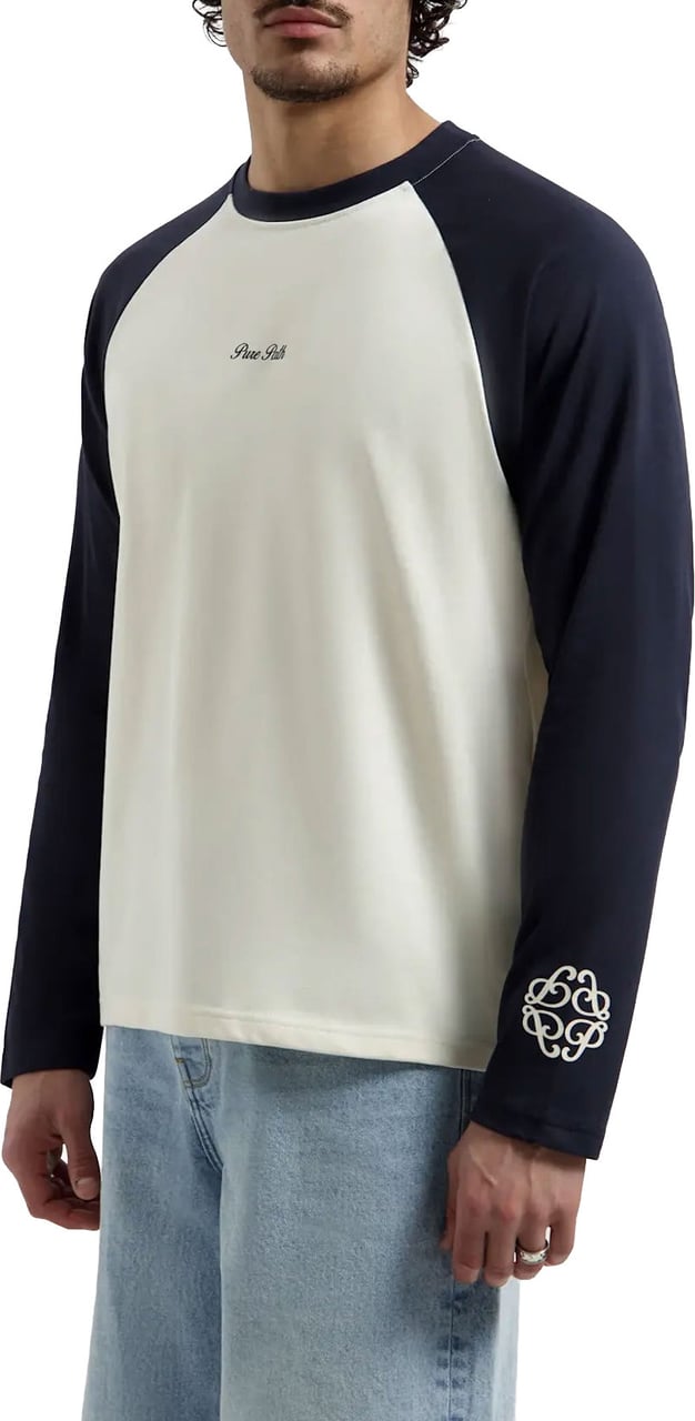 Pure Path Two-tone Society Longsleeve Tee Ecr Beige