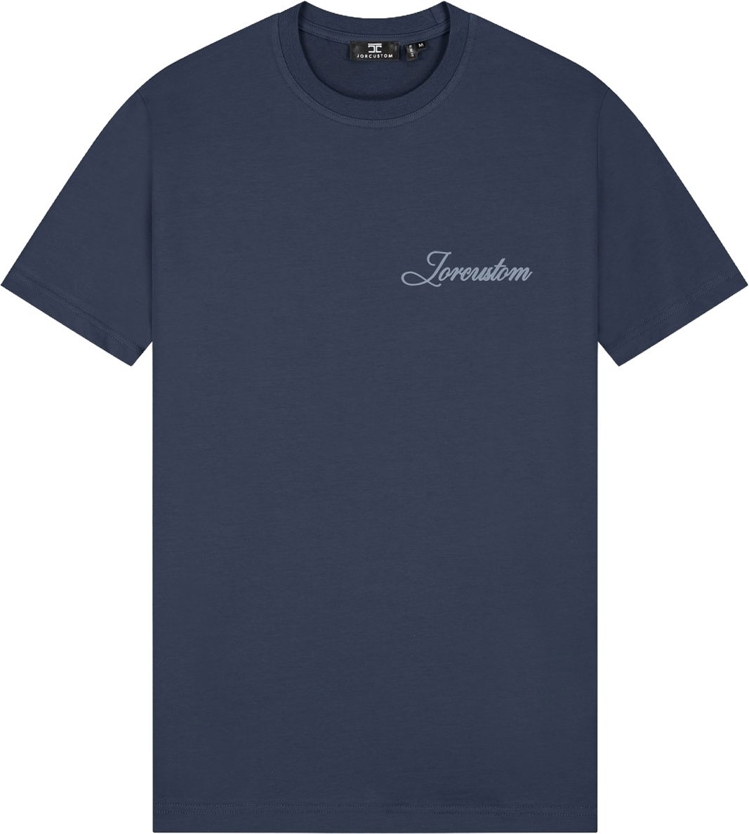 JORCUSTOM Stitched Slim Fit T-Shirt blauw Blauw