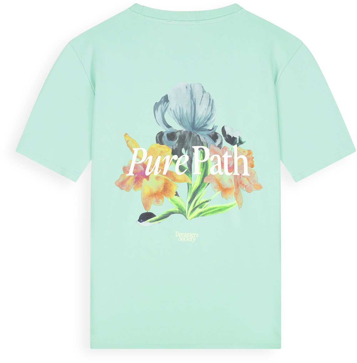 Pure Path Trio of Flowers T-shirt mint Groen