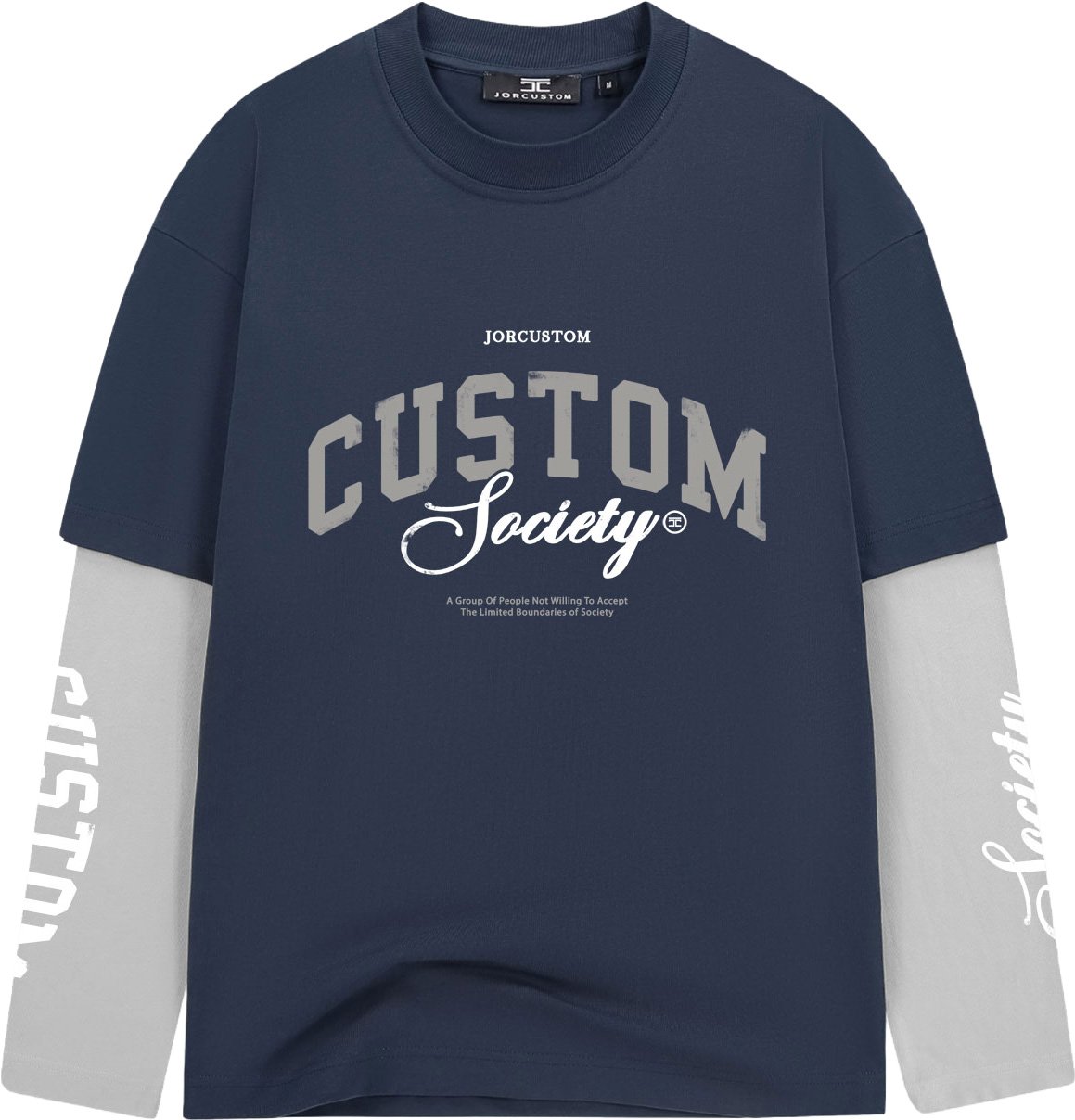 JORCUSTOM Customsociety longsleeve blue Blauw