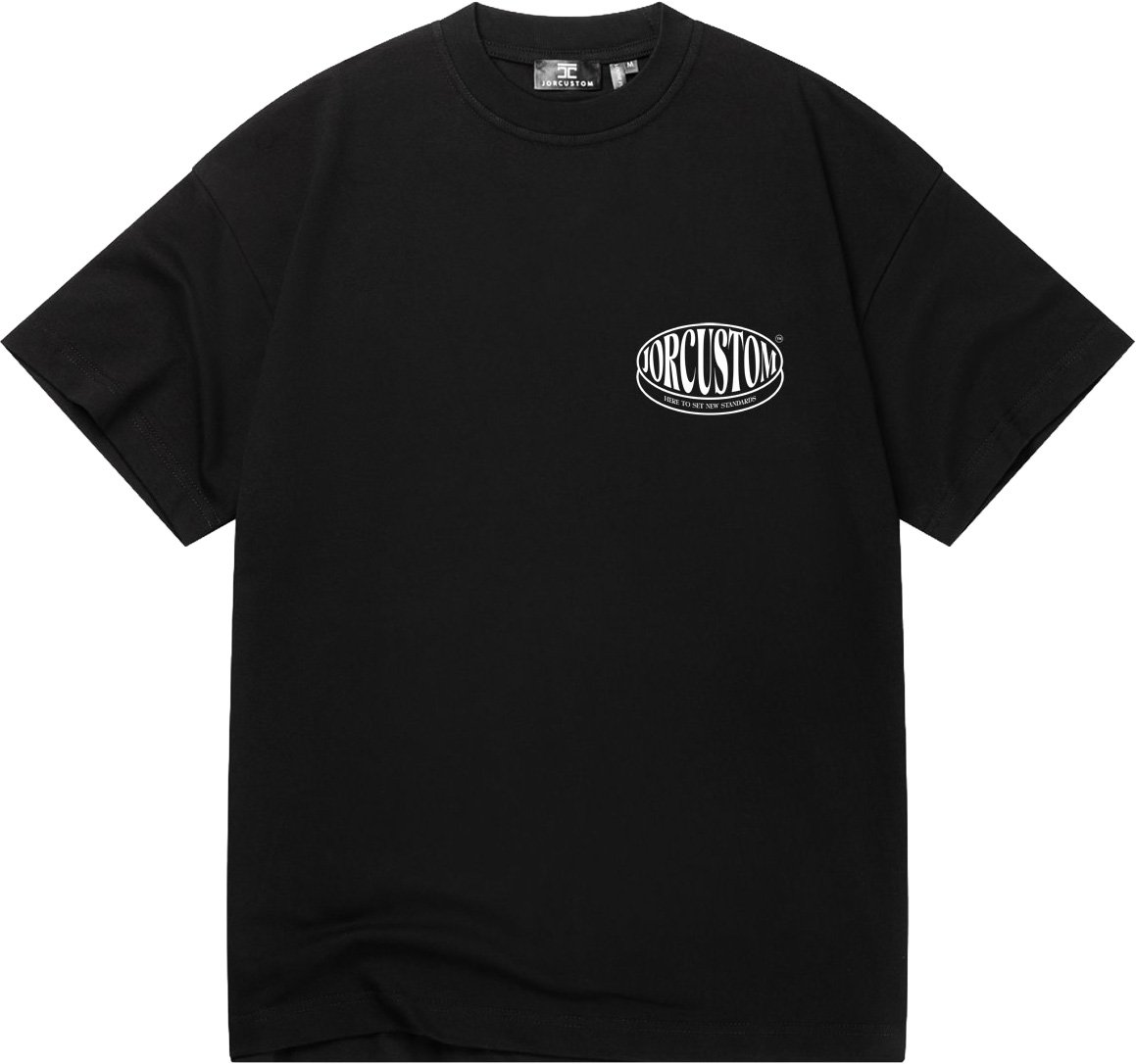 JORCUSTOM Stretched Loose fit tee black Zwart