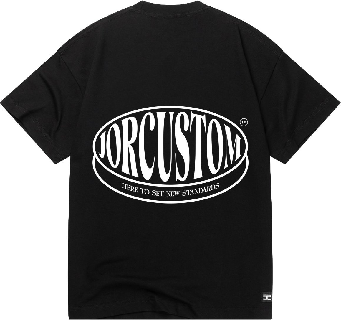JORCUSTOM Stretched Loose fit tee black Zwart