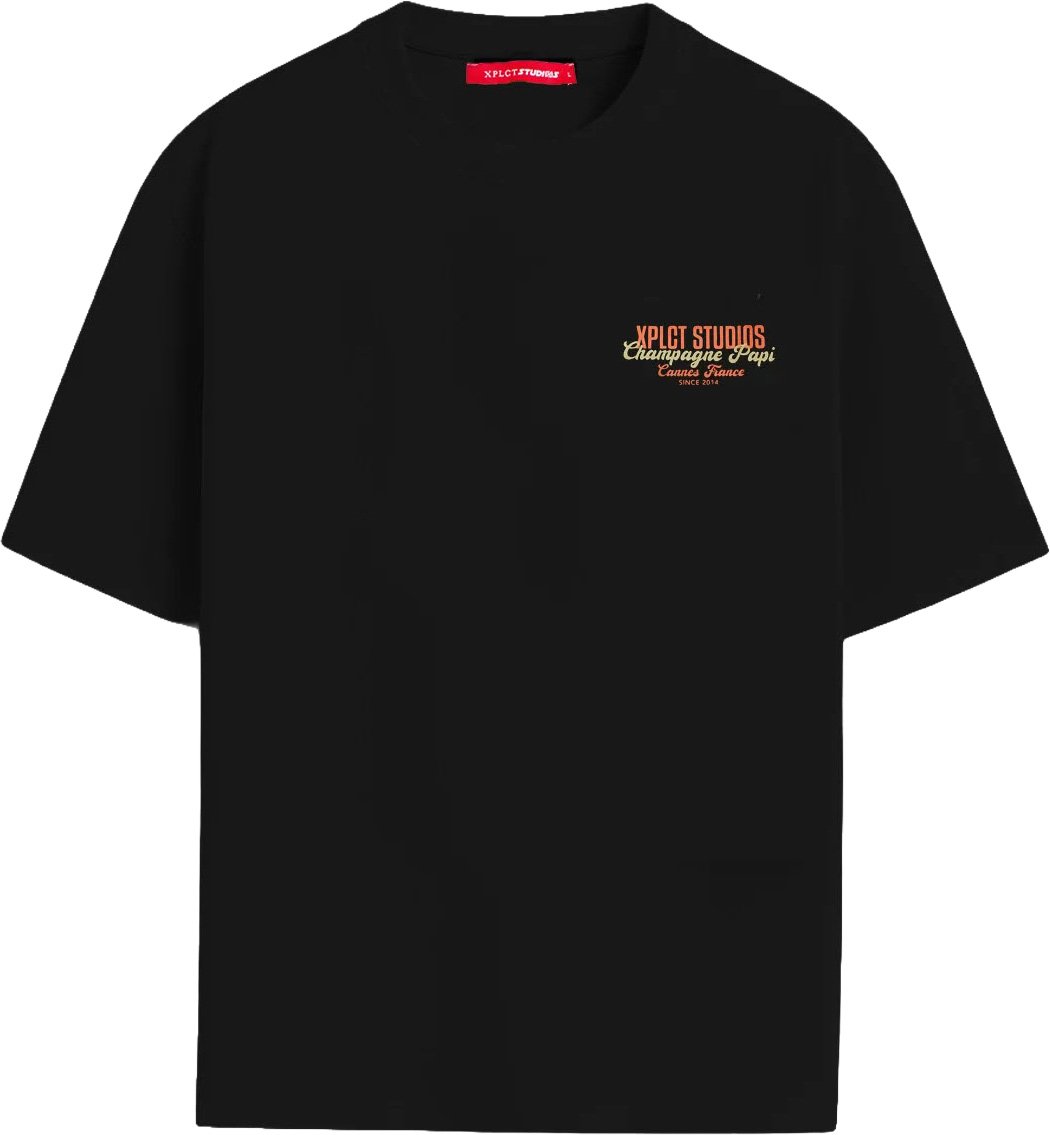 XPLCT Studios Champagne Tee | Black Zwart