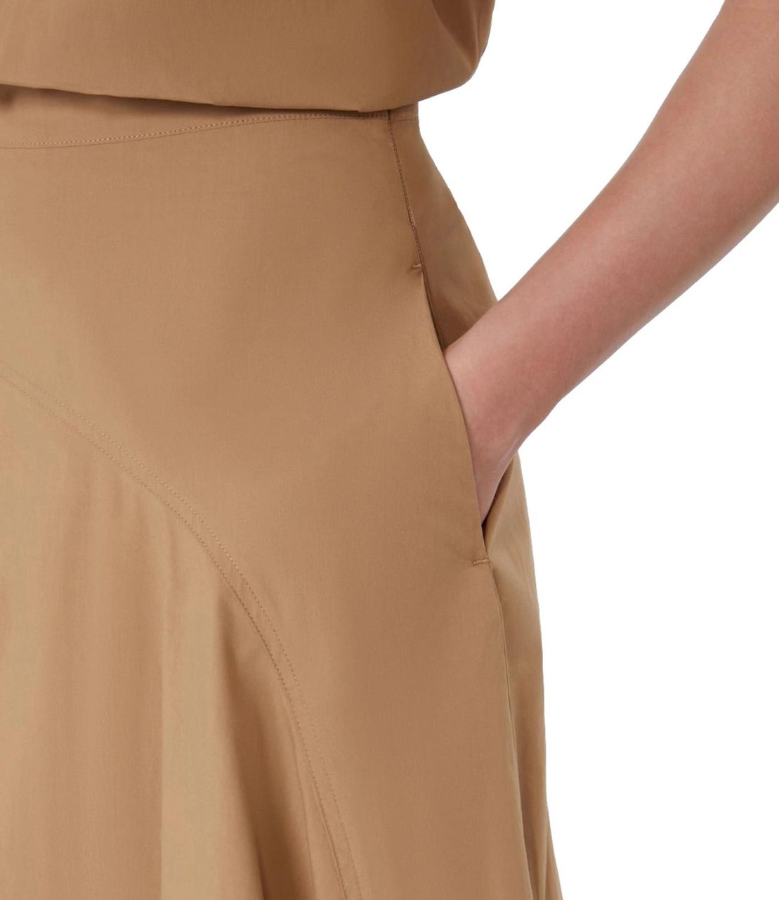 Max Mara Skirts Leather Brown Beige
