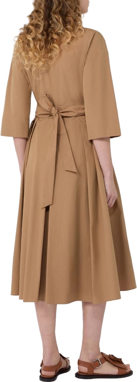 Max Mara Dresses Leather Brown Beige