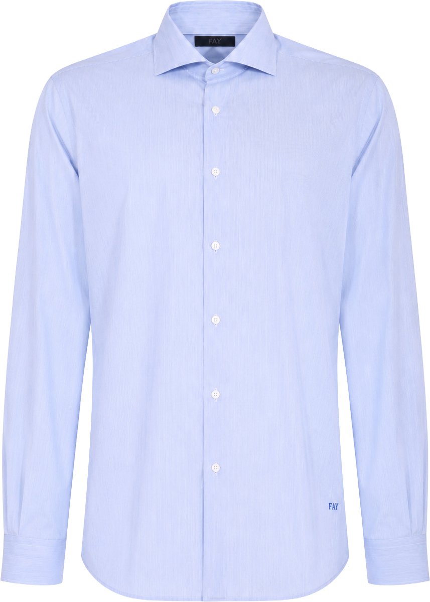 Fay Shirts Blu Scuro Lichtblauw