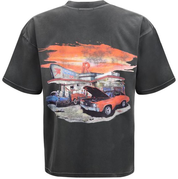 Represent Gray Cotton T-Shirt Zwart