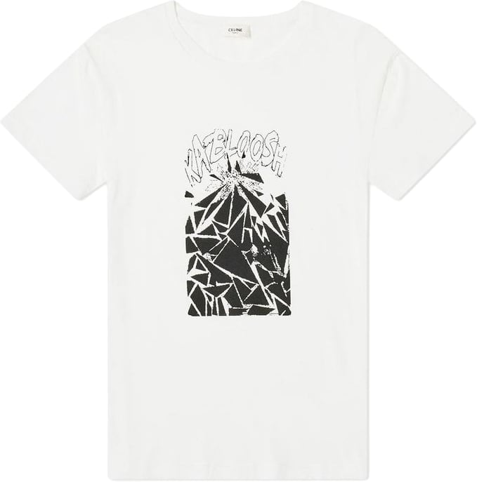 Celine White Cotton T-Shirt Wit