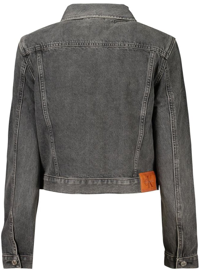 Calvin Klein Black Cotton Women's Jacket Zwart