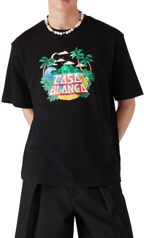 Casablanca Casablanca Cotton T-Shirt Black Zwart