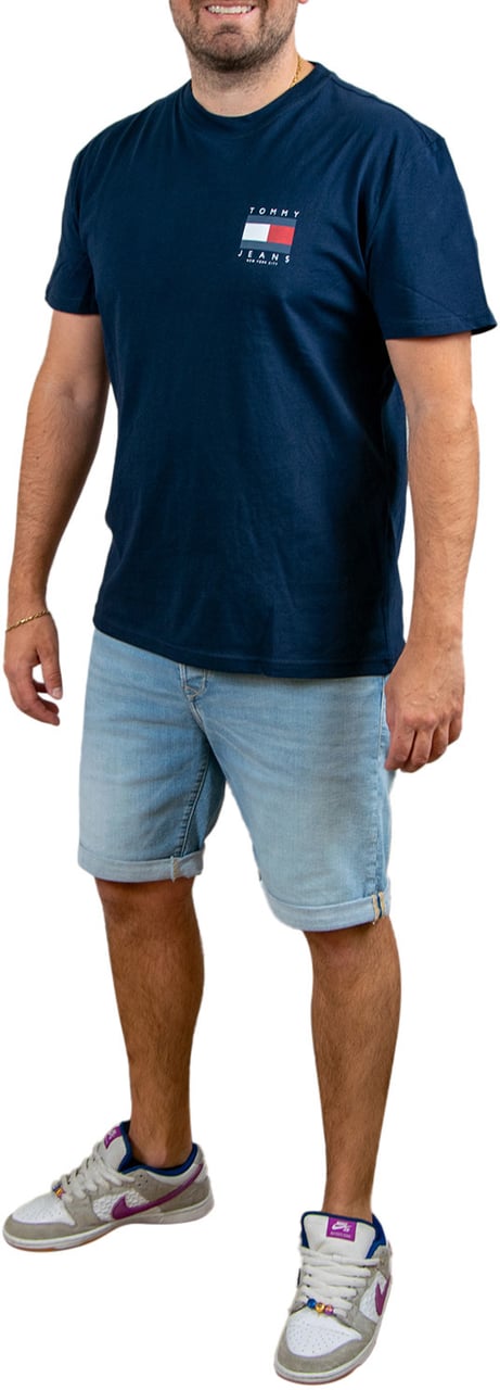 Tommy Jeans Tommy Jeans TJM Reg Flag Graph Bckprnt T Ext Blauw