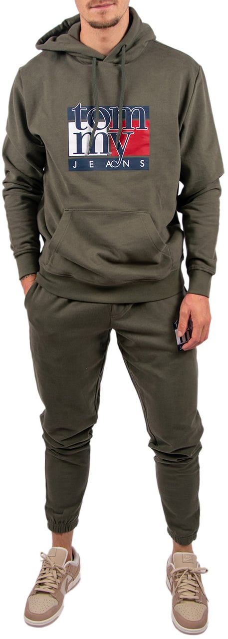 Tommy Jeans Tommy Jeans Reg Font Flag Hoodie EXT Groen
