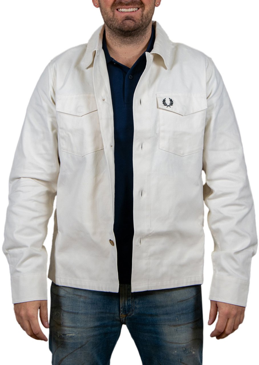 Fred Perry Fred Perry Heavyweight Oxford Overshirt Beige