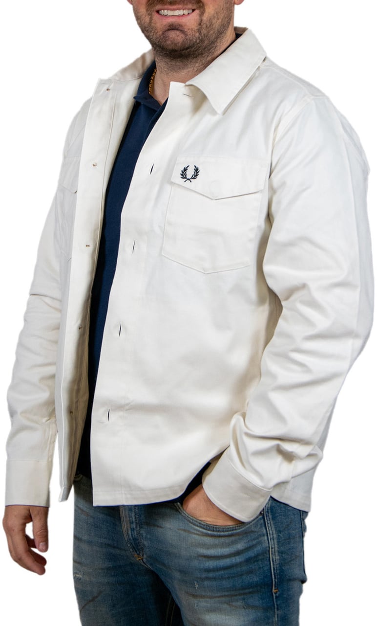 Fred Perry Fred Perry Heavyweight Oxford Overshirt Beige