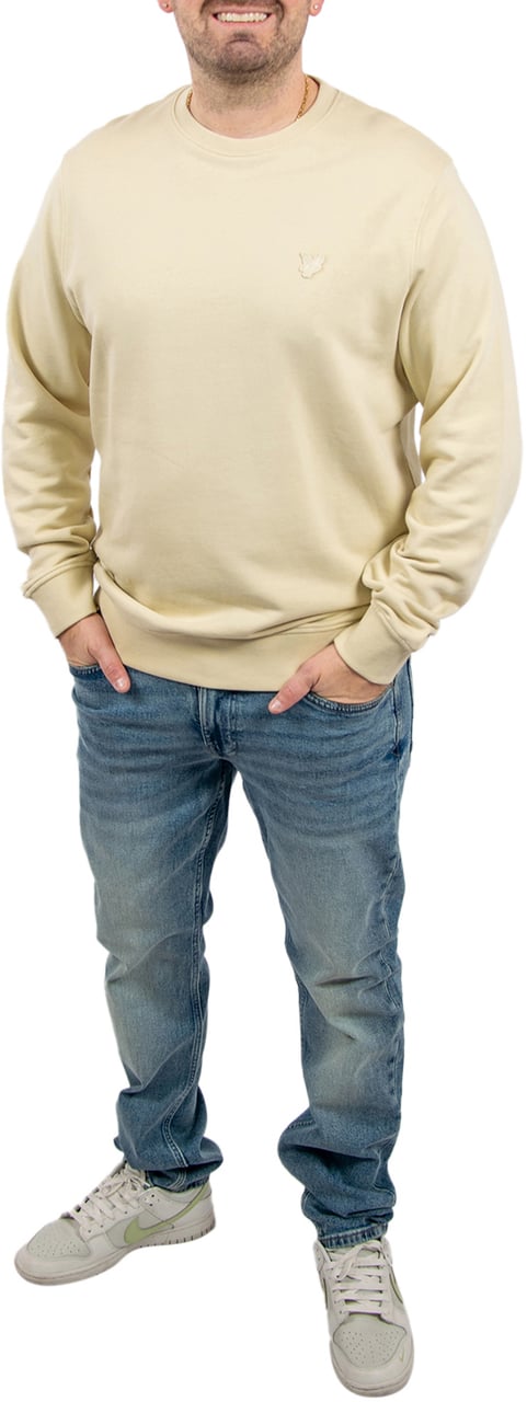 Lyle & Scott Lyle & Scott Superfine Crew Neck Sweatshirt Beige