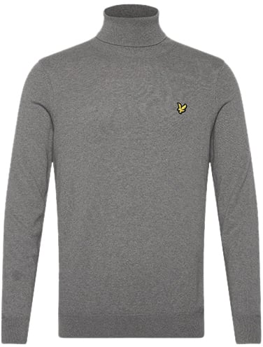 Lyle & Scott Lyle & Scott Cotton Merino TurleNeck Jumper Grijs