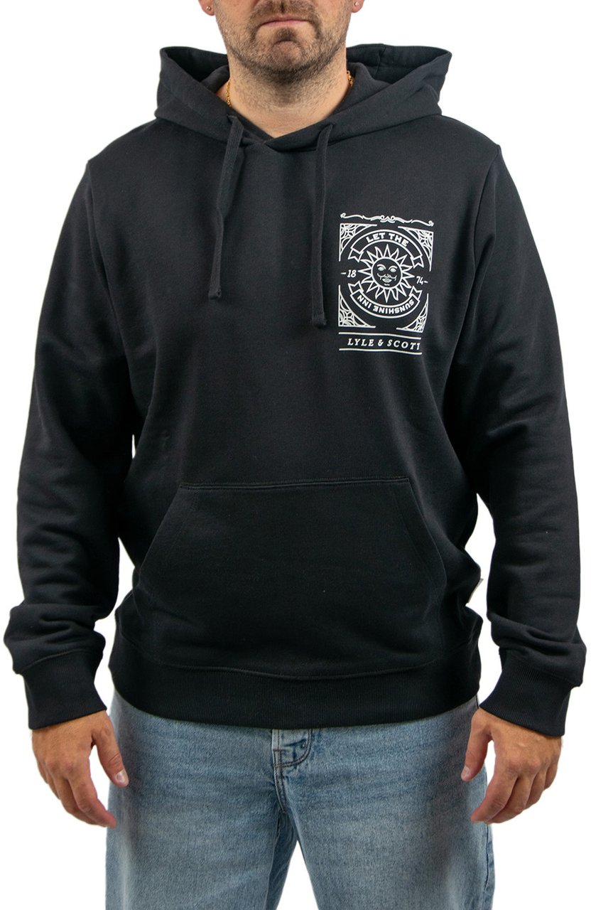 Lyle & Scott Lyle & Scott Sunshine Inn Graphic Hoodie Zwart