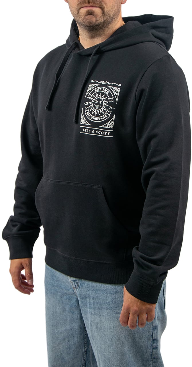 Lyle & Scott Lyle & Scott Sunshine Inn Graphic Hoodie Zwart