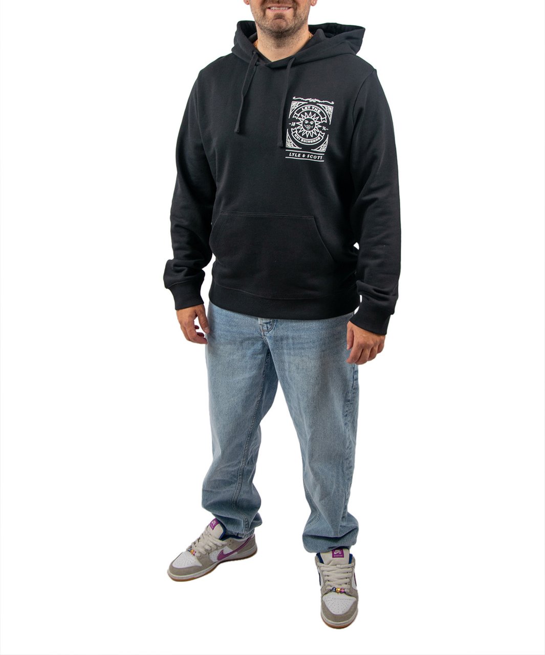 Lyle & Scott Lyle & Scott Sunshine Inn Graphic Hoodie Zwart