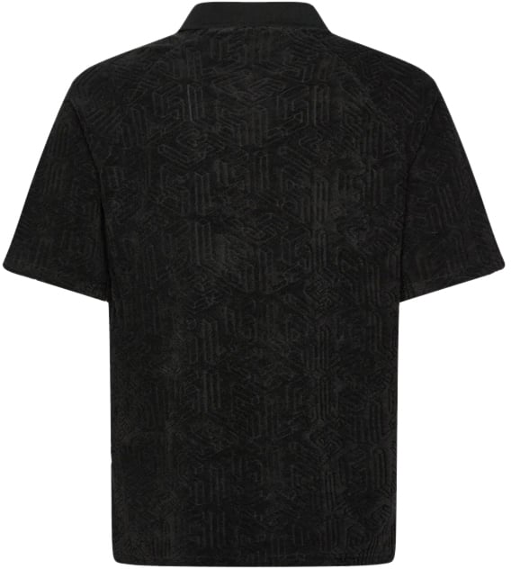 Lyle & Scott Lyle & Scott Emblem Towelling Polo Shirt Zwart