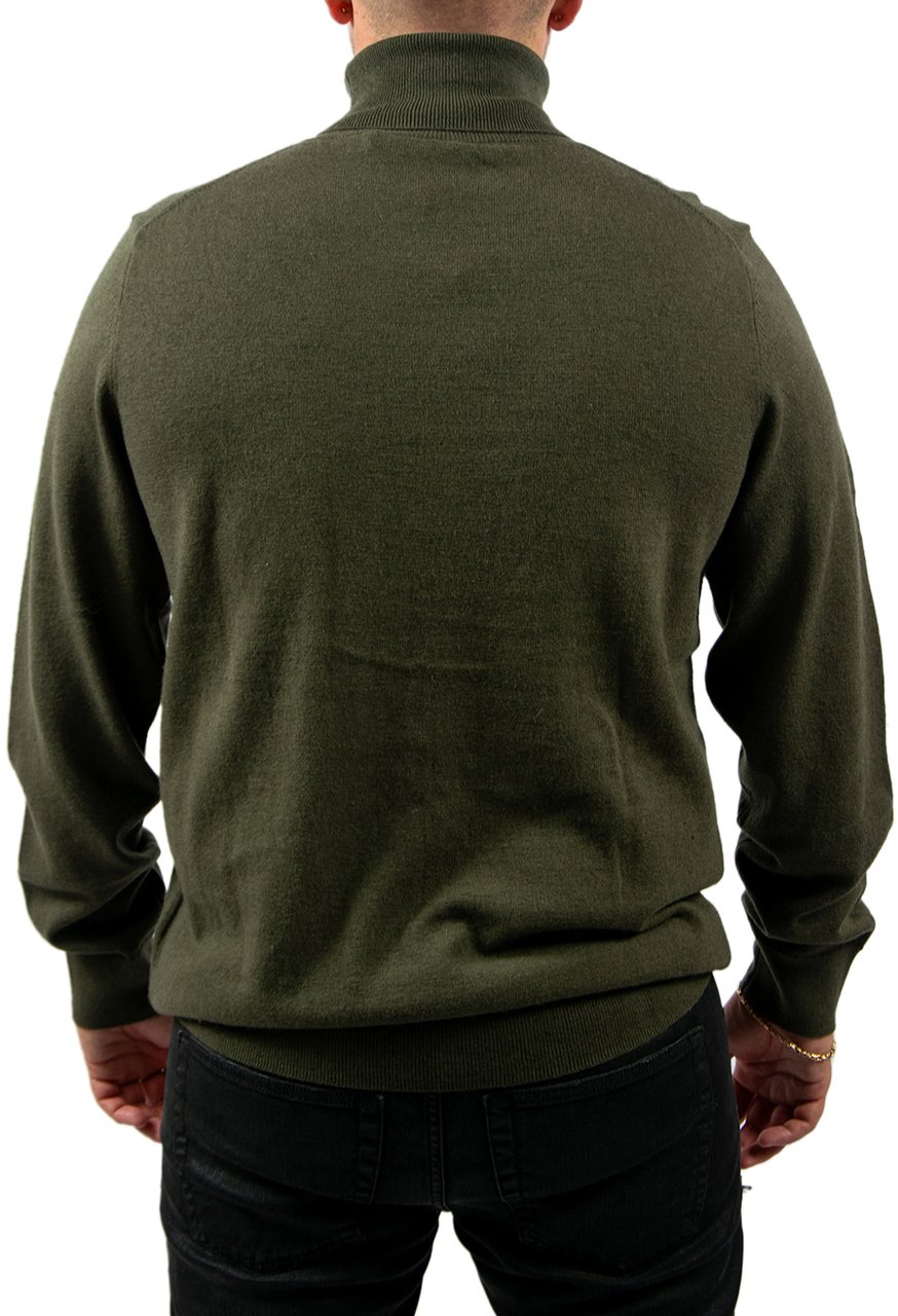 Lyle & Scott Lyle & Scott Cotton Merino Turtleneck Jumper Groen