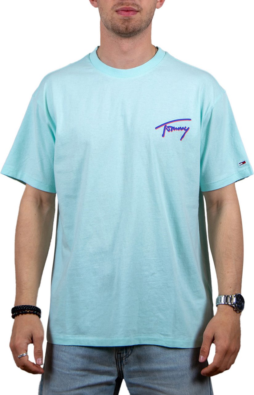 Tommy Jeans Tommy Jeans RLX Faded Graphic Tee Blauw