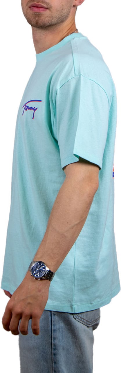 Tommy Jeans Tommy Jeans RLX Faded Graphic Tee Blauw