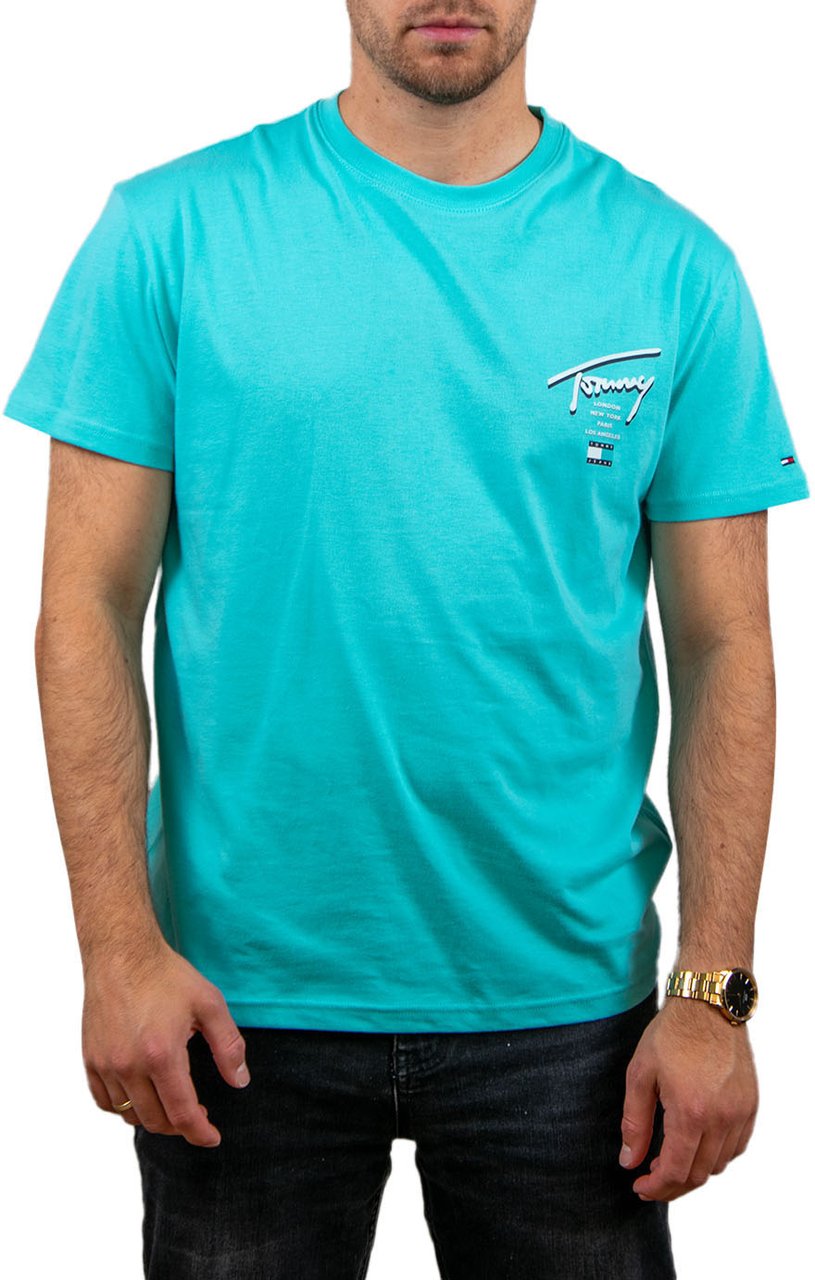 Tommy Jeans Tommy Jeans TJM Reg Signature City Tee Groen